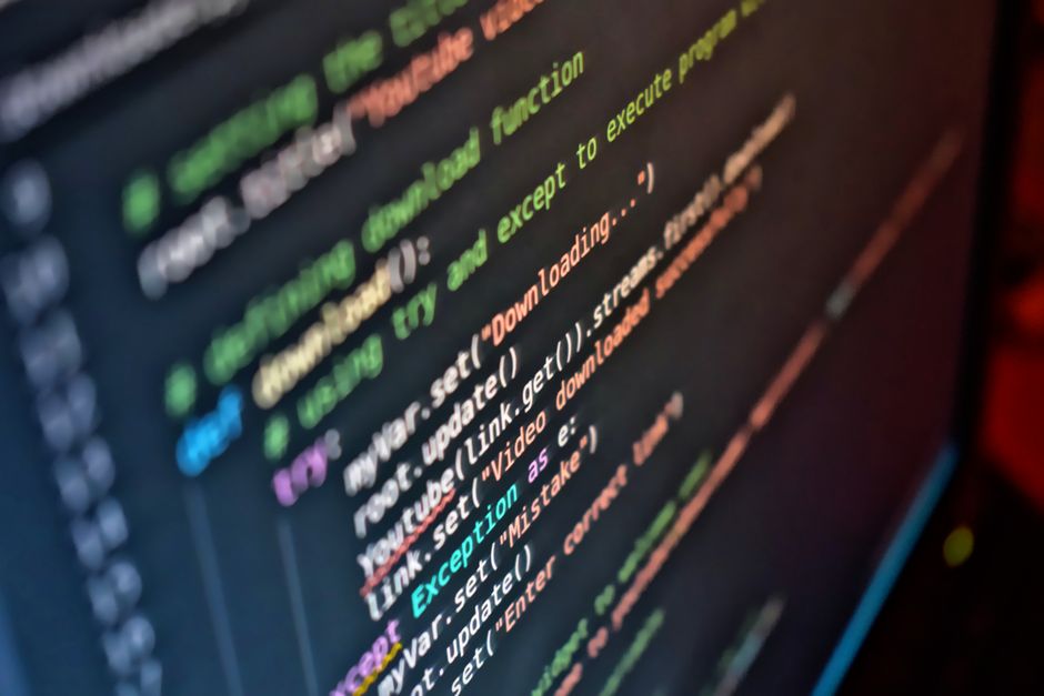 Vivid close-up of code on a computer screen showcasing programming details